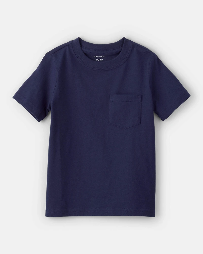 Toddler Solid Short-Sleeve Pocket Tee