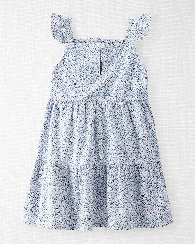 Toddler Organic Cotton Dress in Meadow Bloom Print