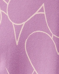 Toddler Girl Cotton Heart Stretch Leggings - Purple