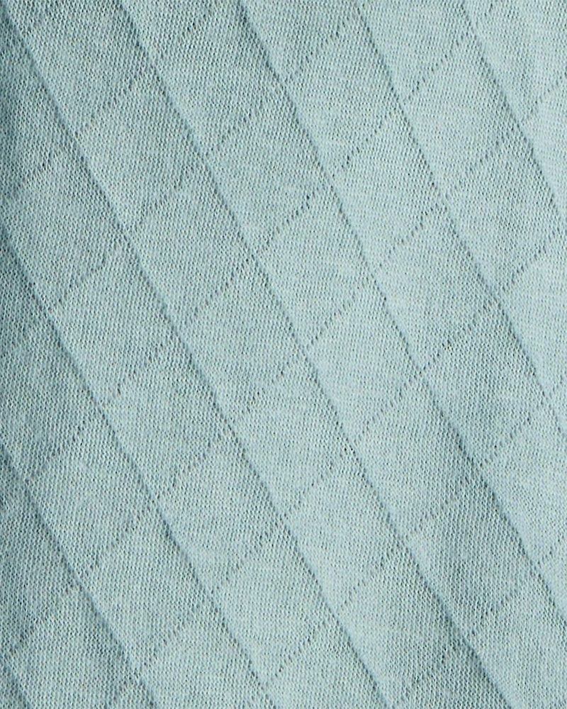 Baby 3-Piece Quilted Dinosaur Little Vest Set - Green/Ivory