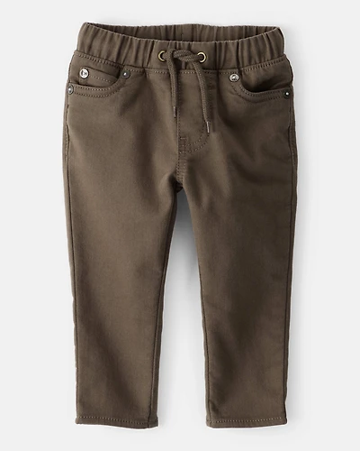 Baby Boy Cotton Pull-On Fashion Pants - Brown
