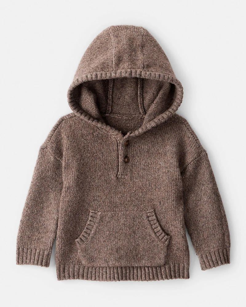 Baby Boy Long-Sleeve Hooded Sweater - Brown