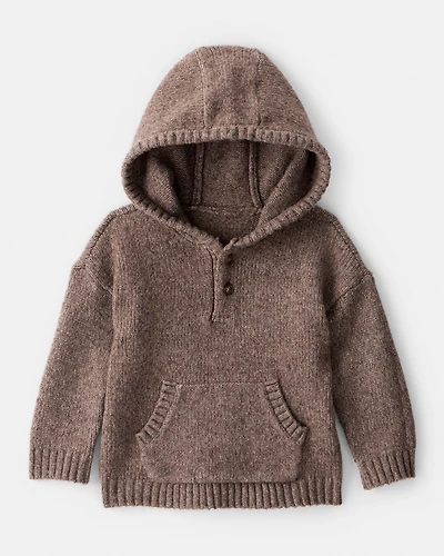 Baby Boy Long-Sleeve Hooded Sweater - Brown