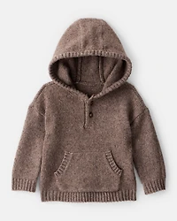 Baby Boy Long-Sleeve Hooded Sweater - Brown