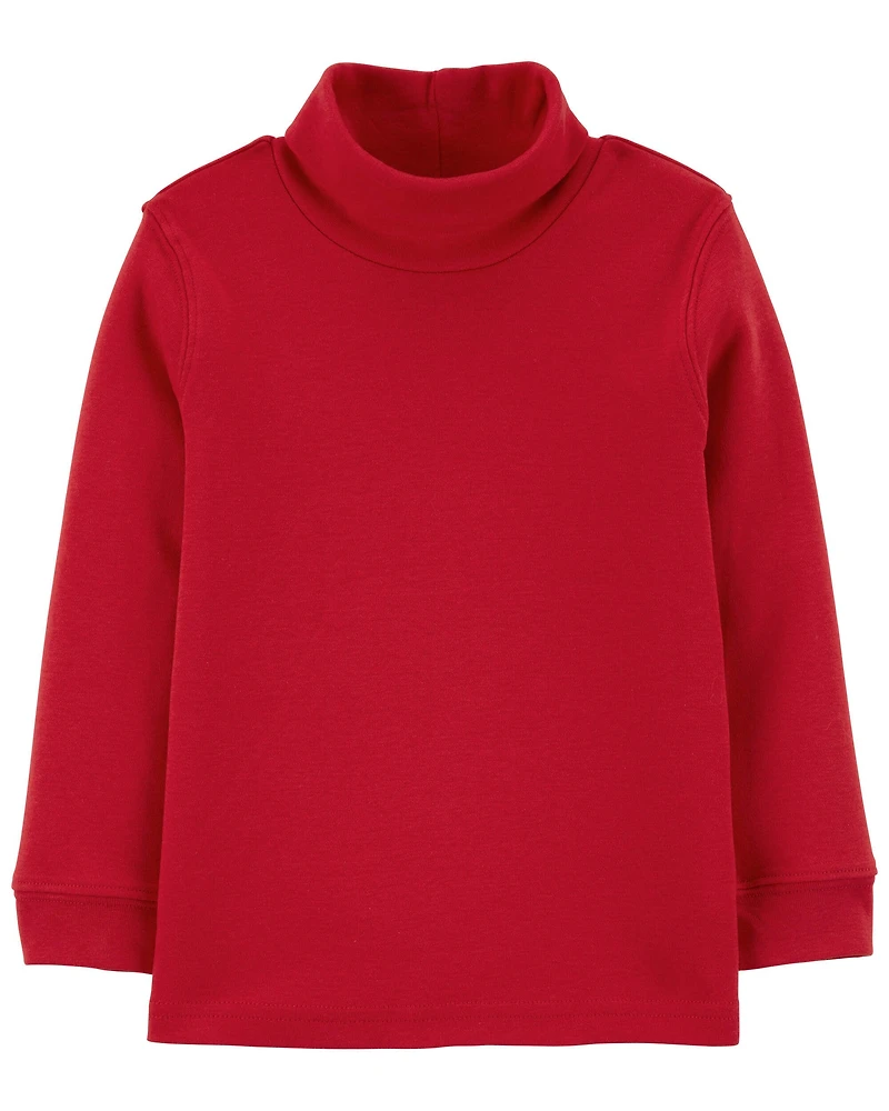 Toddler Boy Cotton Turtleneck - Red