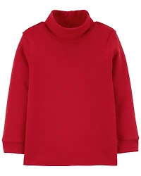 Toddler Boy Cotton Turtleneck - Red