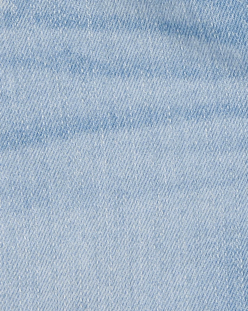 Toddler Eyelet Hem Iconic Denim Short - Daytona Wash
