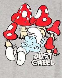 Boys Smurfs Graphic Tee - Grey