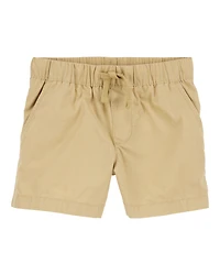 Baby Pull-On Poplin Shorts - Khaki