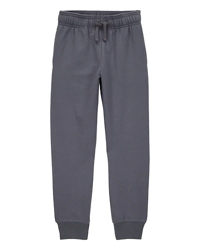 Kid Pull-On Drawstring Joggers - Dark Grey