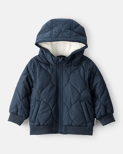Baby Boy Long-Sleeve Midweight Jacket - Navy