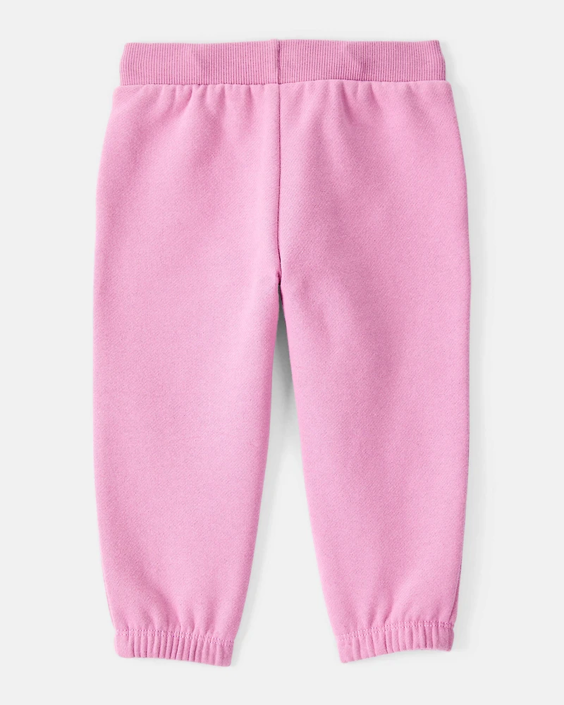 Baby Girl 2-Piece DayDream Fleece Quarter-Zip Pullover Sweatshirt & Joggers Set - Pink