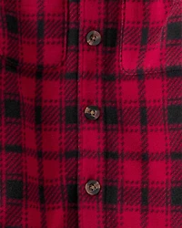 Toddler Boy 2-Piece Plaid Shirt and Pants Set