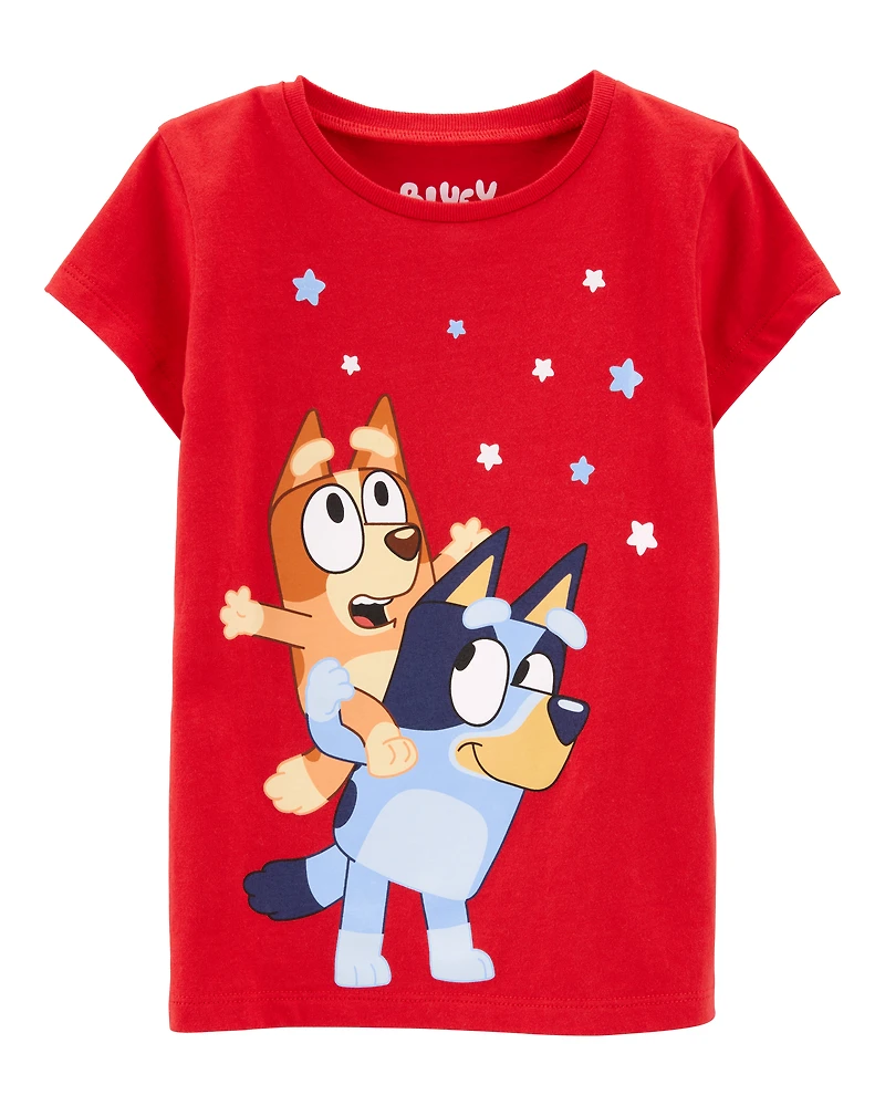 Toddler Girl 4th Of July Bluey Tee