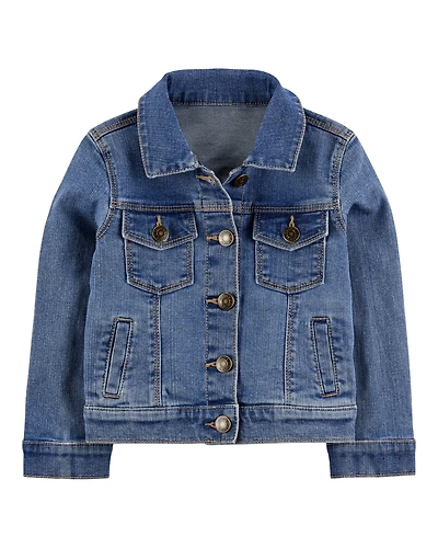 Baby Girl Denim Jacket - Medium Wash