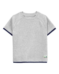 Toddler Short-Sleeve Waffle Knit Tee - Grey