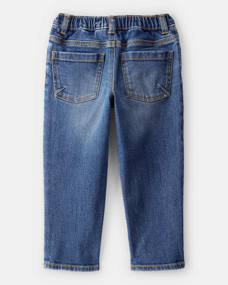 Toddler Boy  Tapered Distressed Denim Jeans - Medium Wash