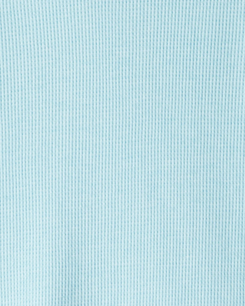 Boys Solid Thermal Long-Sleeve Tee - Blue