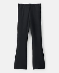 Kid Solid Cotton Flare Stretch Leggings