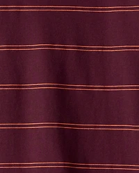 Boys Striped Long-Sleeve T-Shirt - Burgundy