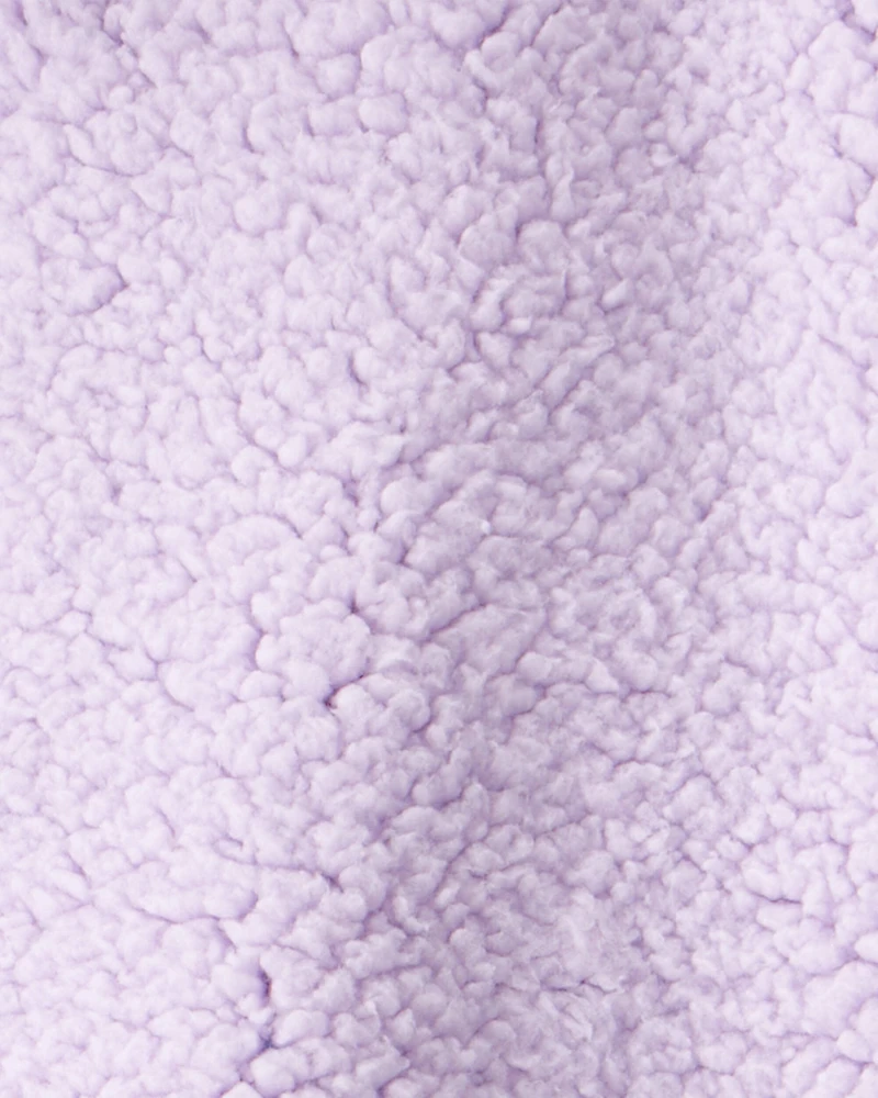 Baby Girl Quarter-Zip Pullover Sweatshirt - Purple