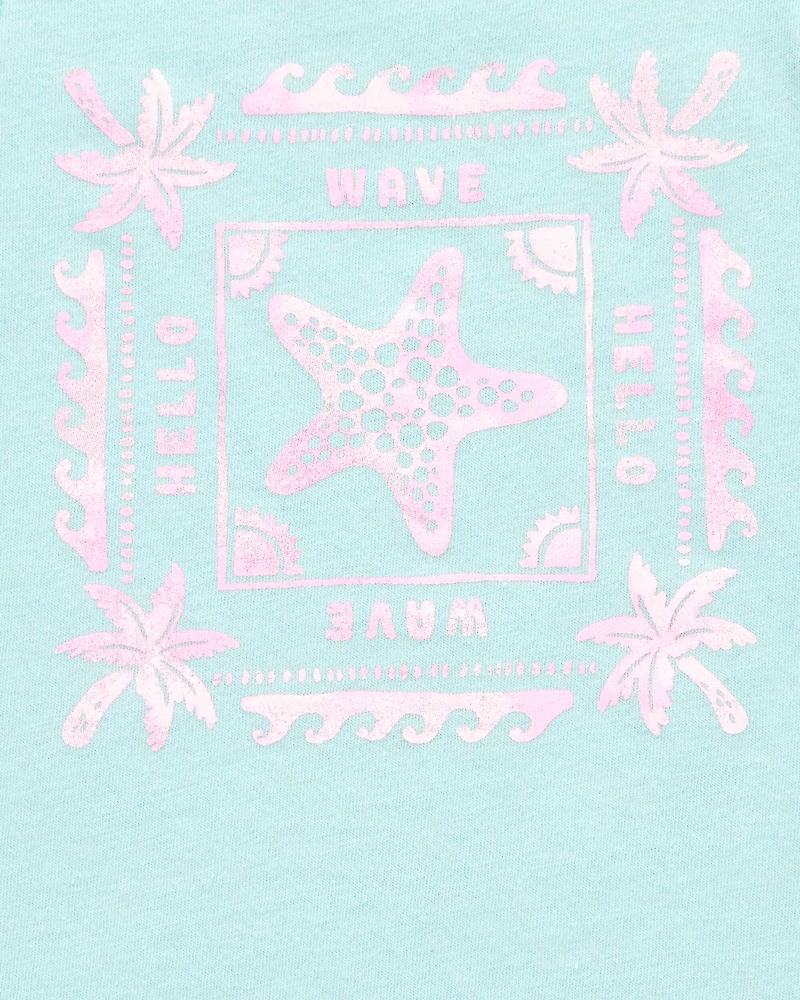 Toddler Starfish Muscle Tank - Turquoise