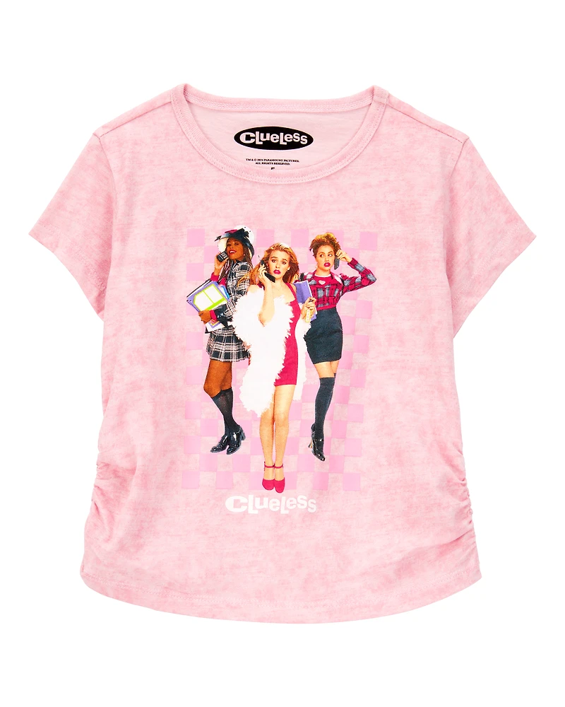 Girls Clueless Short-Sleeve Graphic Tee - Pink
