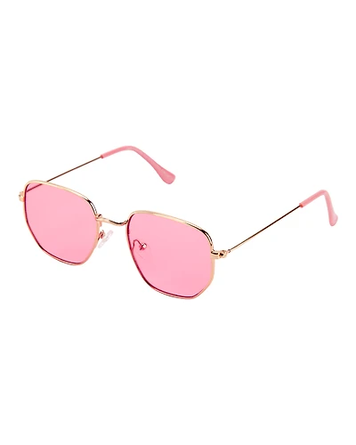 Kid Geometric Aviator Sunglasses - Pink