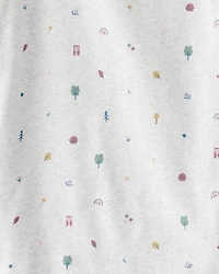 Kid Organic Cotton Pajamas Nature Icon Print