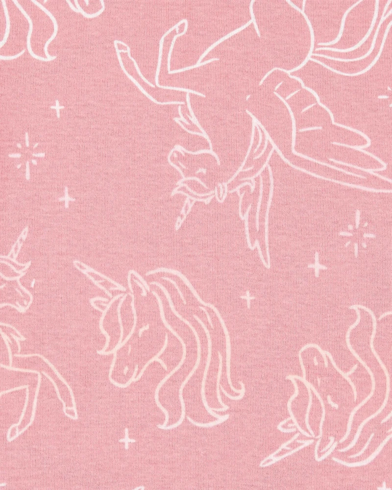 Kid 4-Piece Unicorn Cotton Pajamas