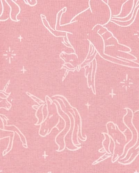 Kid 4-Piece Unicorn Cotton Pajamas