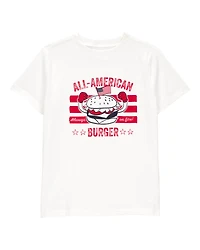 Kid All American Burger Short-Sleeve Graphic Tee - White
