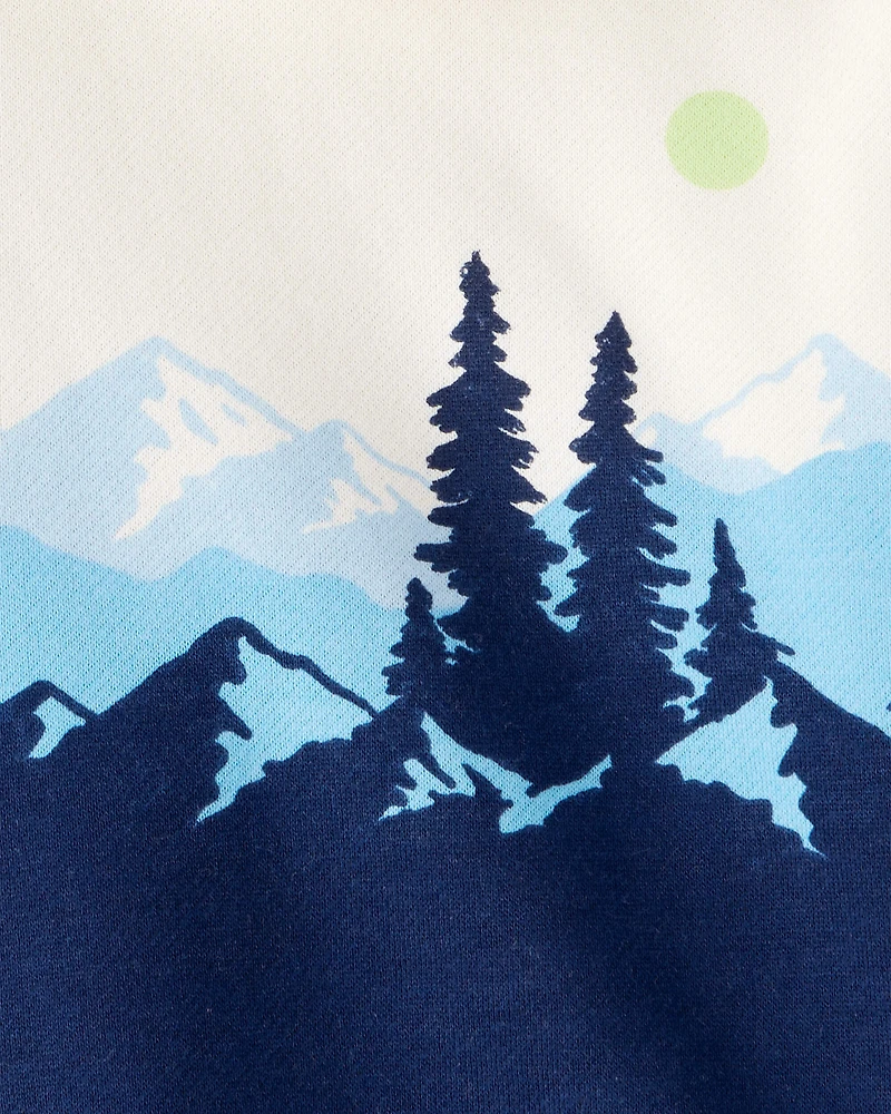Baby Boy Mountain Print Hoodie