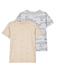 Kid 2-Pack Allover Print Short-Sleeve Tees