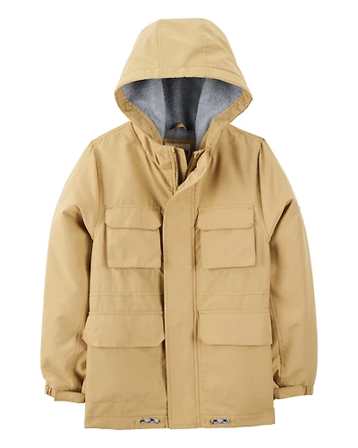 Boys Midweight Utility Jacket - Khaki