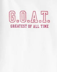 Girls 2-Piece G.O.A.T Graphic Tee & Knit Active Flared Pants Set - Black/Ivory