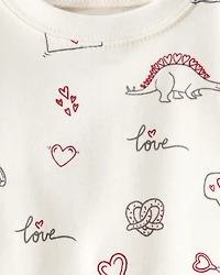 Baby Organic Cotton Pajamas in Little Loves Print