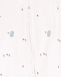 Baby Girl Owl 2-Way Zip Cotton Sleep & Play Pajamas