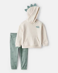 Toddler Boy Dinosaur Print Long-Sleeve Tee & Pant Set