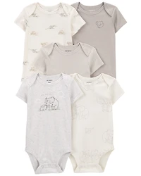 Baby 10-Pack Animals Short-Sleeve Bodysuits