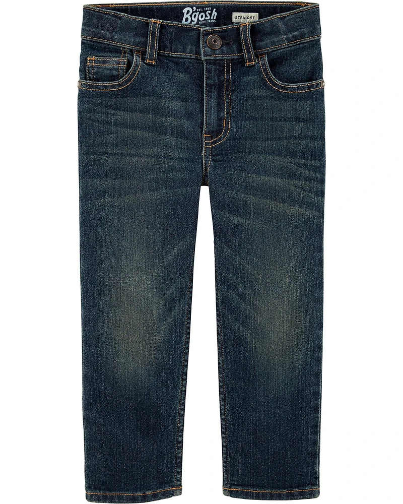 Toddler Faded Dark Wash Straight-Leg Jeans