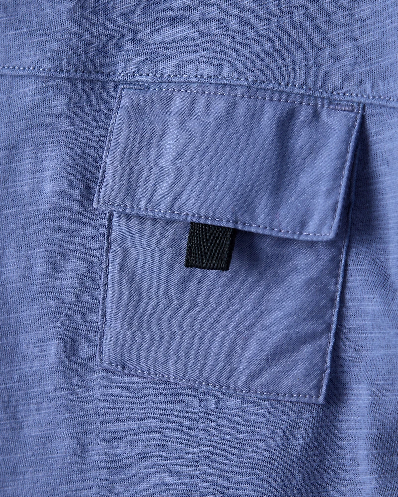 Toddler Boy Short-Sleeve Pocket Tee - Blue