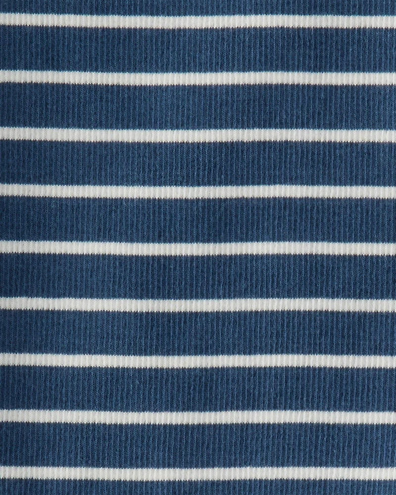 Kid Organic Cotton Pyjamas Set Stripes-Blue