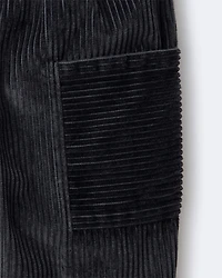 Toddler Boy Corduroy Pocket Pant - Black