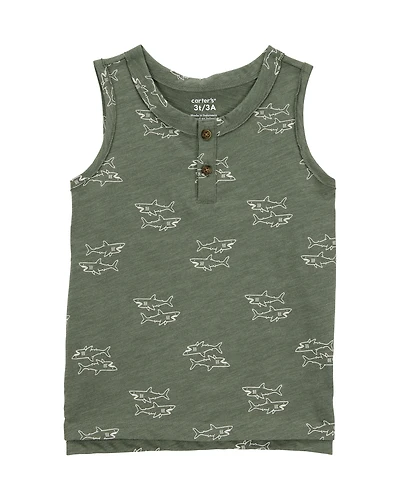 Baby Shark Slub Jersey Sleeveless Tank
