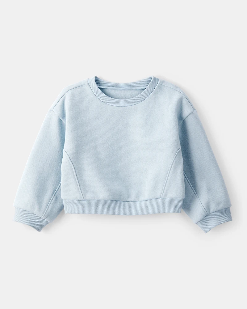 Baby Girl Long-Sleeve Pullover Sweatshirt - Blue