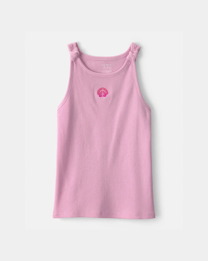 Girls Shell Tank Top - Pink
