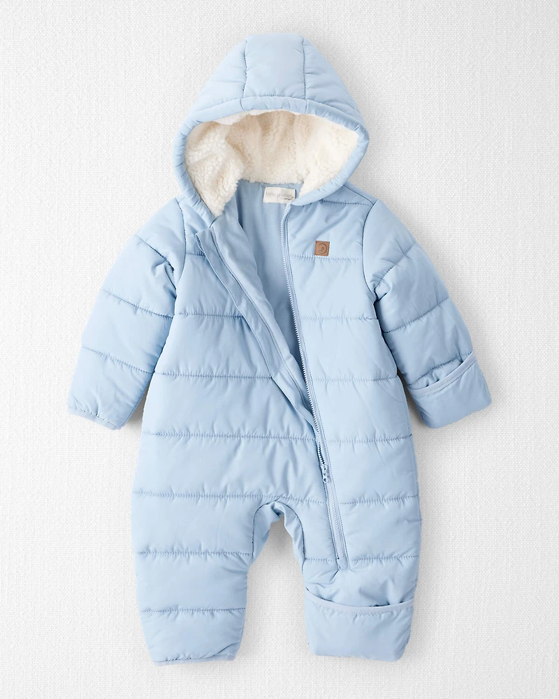 Baby Girl 1-Piece Snowsuit Made with Recycle Materials