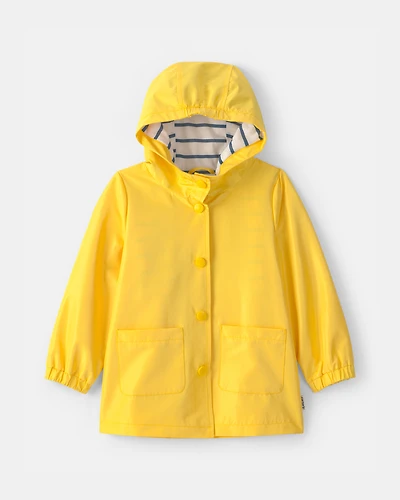 Toddler Boy Solid Rain Jacket- Yellow