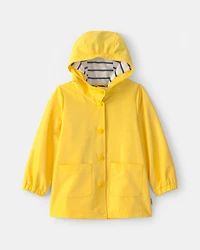 Toddler Boy Solid Rain Jacket- Yellow